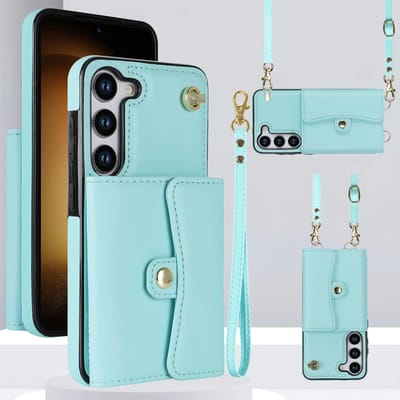 Polsband Crossbody Telefoonhoesje voor Samsung Galaxy S24 FE S25 Ultra S23 S22 S21 Plus A16 A15 A35 A55 A14 A54 A53 Portemonnee Kaarthouder Galaxy S24 FE