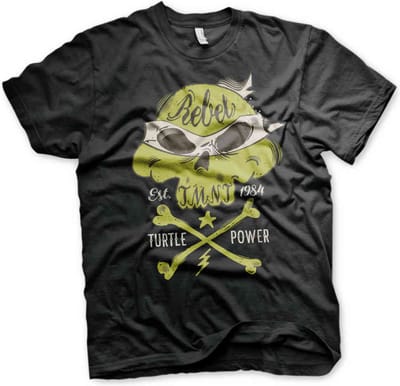 Teenage Mutant Ninja Turtles Unisex Tshirt -3XL- Rebel Turtle Power Zwart