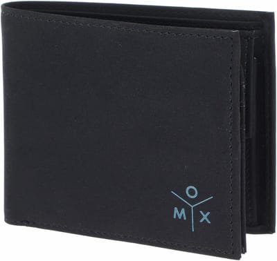 oxmox portemonnee New Cryptan RFID Protect Querscheinbörse Ox 2.0 Print Cyan Black zwart