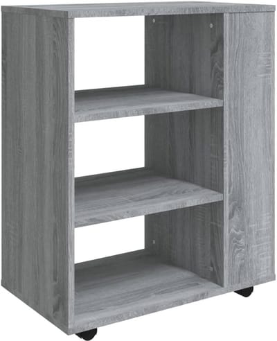 Mobiele Kast 60x35x75 cm van Bewerkt Hout - Perfect voor Documenten en Opbergruimte
