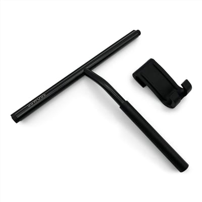 sswoss Douchewisser - Luxe Trekker Douche Zwart of Chroom - Inclusief Flexibele Glashaak - Siliconen & RVS - Raamtrekker - Raamwisser - Badkamer Accessoires - Streeploos Droogmaken - Kalkaanslag Voorkomen