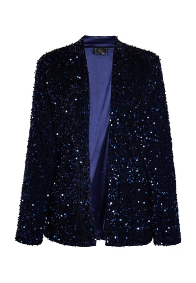 Faina Blazer met pailletten Dames marine