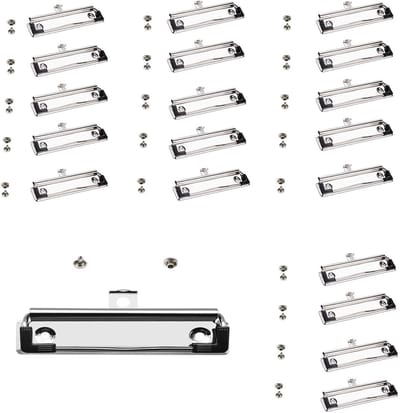 Set van 20 metalen clip houders voor schrijfpapier, memo's en notities, ideaal voor dagelijks gebruik, 2 stuks