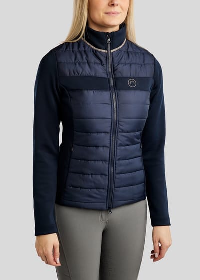 Montar SS26 MoLila Hybrid Jas met Champagne Kristal tape en Kristallen Navy M