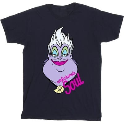 Disney Heren Schurken Ursula Ongelukkige Ziel T-Shirt (Marineblauw)