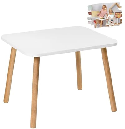 Kindertafel 50 x 70 cm voor Kinderen - Houten Tafel voor Kinderkamer