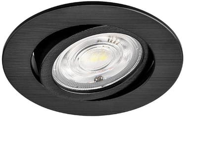 LED Inbouwspot - Kingtron - 7W 630lm 38D - Dimbaar - 830 Warm Wit 3000K - Rond - Zwart