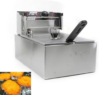 Dubbele Frituurpan - Vetpan - Professioneel Frituren - Met Koude Zone - 5.5 Liter - Zilver