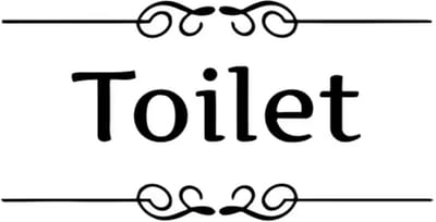 New Age Devi - Deursticker Toilet - Decoratief Vintage - Muursticker - Zwart
