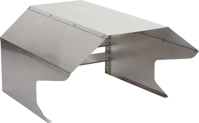 Robotmaaier garage MCW-L43, overkapping voor grasmaaiers, metaal 40x59x69cm ~ roestvrij staal