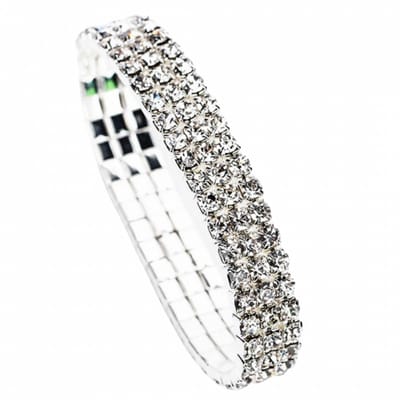Strass -armband -3 Rijen- 17 cm - Charme Bijoux