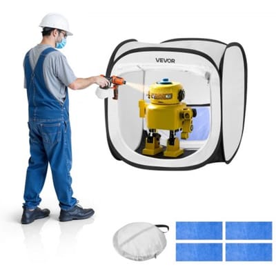 VEVOR Draagbare spuitcabine-tent (werkoppervlak 40,5 x 40,5 x 43 cm) Pop-up spuitcabine-tent voor spuitverven, waterdichte spuitcabine voor kleine modellen, sculpturen, vazen, fotolijsten, pop-upontwerp