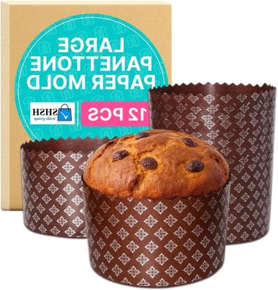 Paska Mold - Paasbrood Vorm - Brood Bakken - Dubbele Anti-aanbaklaag - 12 stuks - Bruin