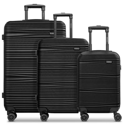 Redolz Essentials 16 3-SET 4 wielen Kofferset 3-delig - Harde bagage - TSA slot - black