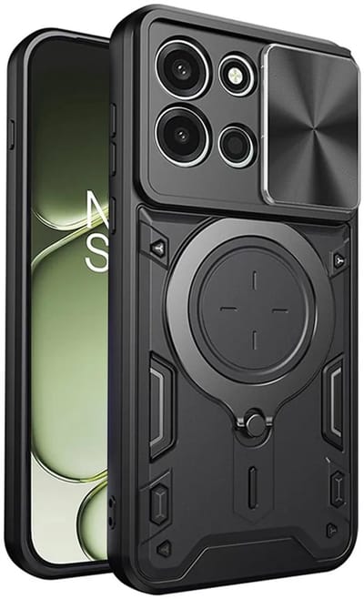 Hoesje geschikt voor OnePlus Nord 6 - Techsuit CamGuard Pro Back Cover - Zwart