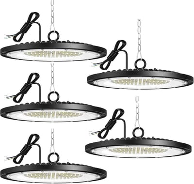 LED Plafondlamp 200W - 20000LM - IP65 Waterdicht - Industrieel Verlichting voor Garage en Werkplaats (Set van 5)