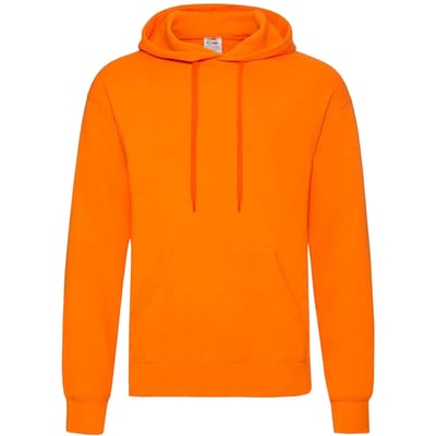 Fruit Of The Loom Unisex Volwassenen Klassiek Sweatshirt met capuchon (Oranje)