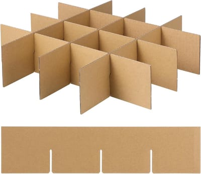 Kartonnen Verhuisdozen Verdelers - Doos Verdelers Schoenendoos - Veilig Transport - Eenvoudig Te Installeren - 3350 x 3350 cm - Khaki