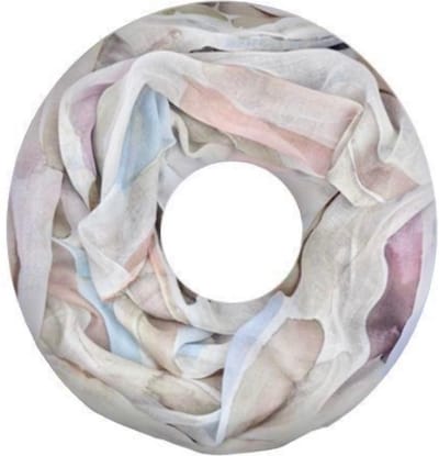 Dunne Colsjaal - Print - Beige/Ecru - 80 x 50 cm (20286#)