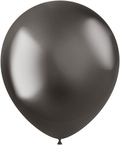 Ballonnen Intense Grey Metal Shine 33cm - 10 stuks