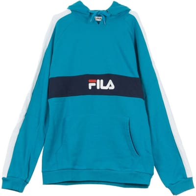 Jeremy Lichtgewicht herensweatshirt met capuchon Caribische Zee/helderwit/zwarte iris