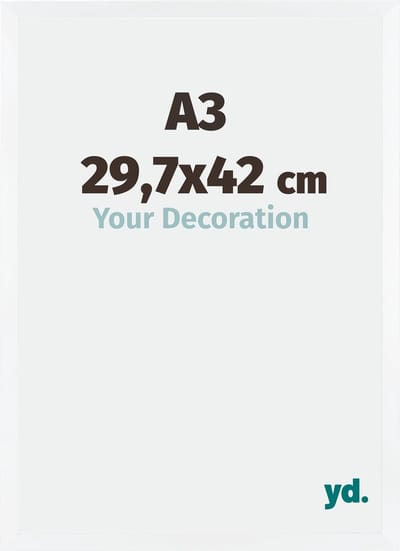 Your Decoration - Fotolijst A3 29,7x42 cm - MDF - Wit Mat - Catania