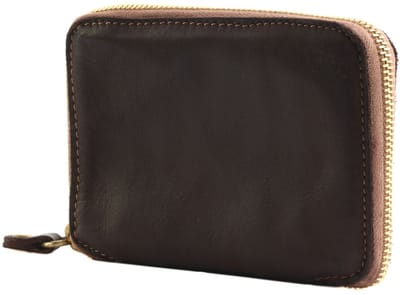 CATERINA LUCCHI Leren portemonnee Nina Wallet Small Zip Around Moro donkerbruin