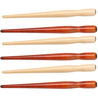 6 Stuks Stripboek Penpunt Houder Veilig Sterk Hout Gladmakend Comfortabele Grip Houten Penhouder voor Schetsen Tekenen beige