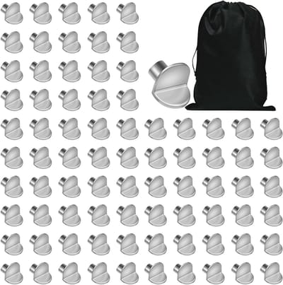 Set van 80 Verstelbare Plankdragers - 5mm Vernikkelde Dragers voor Houten en Glazen Planken - Inclusief Handige Opbergtas!