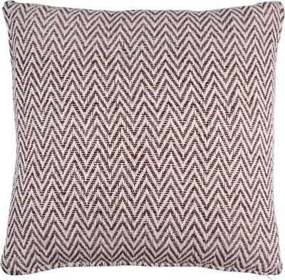 Linen & More - Sierkussen 'Zigzag' (45cm x 45cm, Cappuccino)