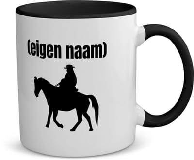 Akyol - cowboy op paard met eigen naam Spaarpot - Cowboy - cowboy liefhebbers - wilde westen - verjaardag - cadeau - kado - 350 ML inhoud