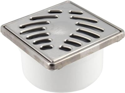 Sifonnette RVS Frame - Afvoerputje Douchegoot - Water Afvoeren - Roestvrijstalen Frame - 100 x 100 mm - Zilver