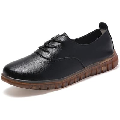Chaussures de marche pour femmes Mocassins Compensés Slip-On Shake Shoes Semelle épaisse Chaussures de travail confortables pour infirmières Blanc 40 noir
