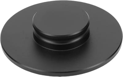 Platenspeler Stabilisator - Draaitafel Gewicht - Verbeter Geluidskwaliteit - Trillingsdemping Aluminium - 8x8x4 cm - Zwart