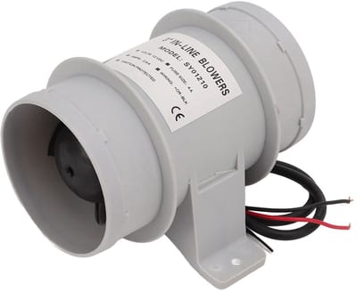 Allecto - 3 Inch Inline Blower - Stille Luchtblazer - Compact Formaat - 12V Ventilator - Ideaal voor Jachten en Boten - Luchtcirculatie