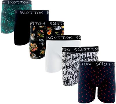 Heren boxershorts - SQOTTON® - 6 stuks - Chill Maat XL