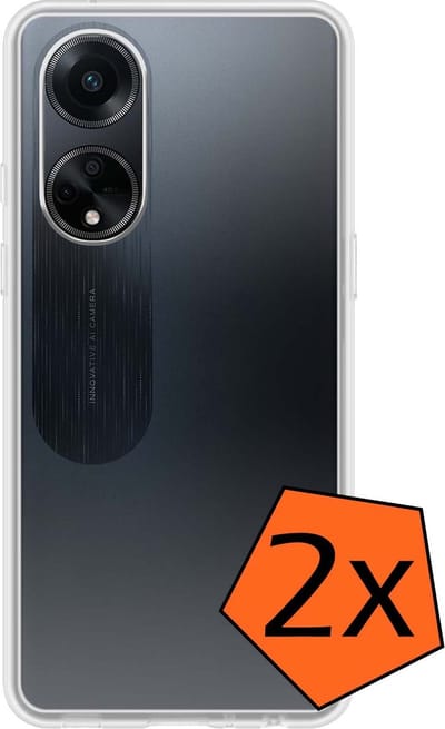 Hoes - 2 Stuks - Geschikt voor OPPO A98 - Sterk & Shockproof - Case Siliconen - Back Cover - Telefoon Hoes - Transparant