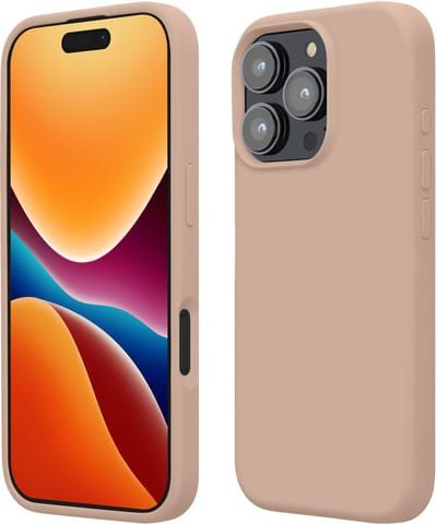 kwmobile telefoonhoesje geschikt voor Apple iPhone 16 Pro - Hoesje met siliconen coating - Smartphone case in kokosmelk