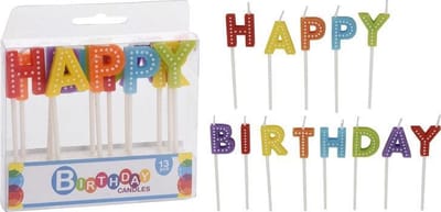 Verjaardag kaarsjes - HAPPY BIRTHDAY - feestje - verjaardag - kaarsjes per 2 verpakkingen