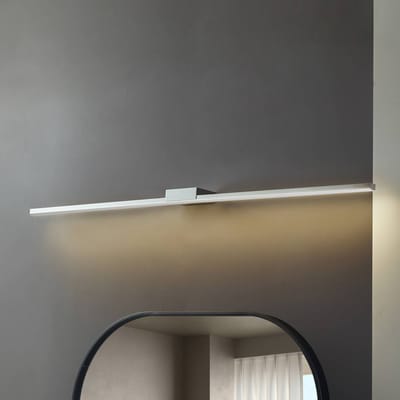 Lucande LED spiegellamp Kivana, chroom, metaal, 120 cm, IP44