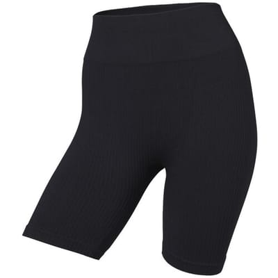 CRIVIT Geribde dames bikershort - seamless (Zwart, XS (32/34))