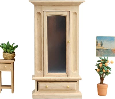 Miniatuur Kledingkast - Poppenhuis Meubels - Decoratie & Hobby - Schaal 1:12 - 10.5 x 5.5 x 18 cm