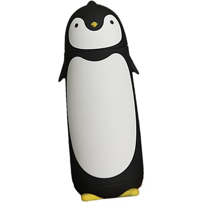 Waterfles Pinguïn Design Warmte-isolatie 300ml Draagbare Waterbeker voor Buiten Zwart zwart