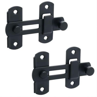 Deurschuif - Overslaggrendel - RVS Deurgrendel met Schroeven - Voor Kasten, Ramen, Kleine Deuren - Geschikt voor badkamers en meubels - Verstelbare afstand 46~88 mm - zilver