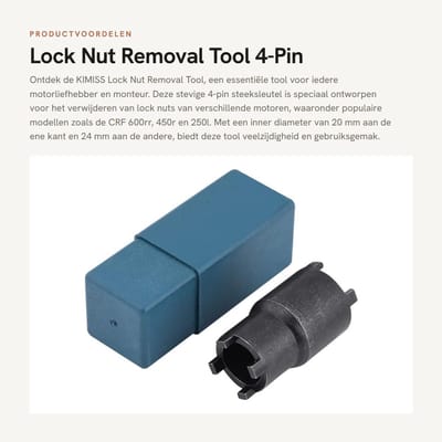 Dailygoods- Locknut Verwijdertool 20/24mm - Steelsleutel - 4-Pin Steeksleutel - Schokbestendig - Duurzaam - Geschikt voor CRF 600rr 450r 250l - Moersleutel