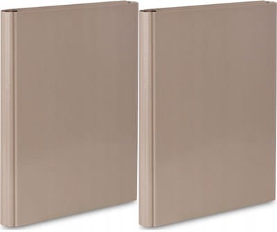 2x Map met Klep A4, 40mm, Klittenband, Donkerbeige
