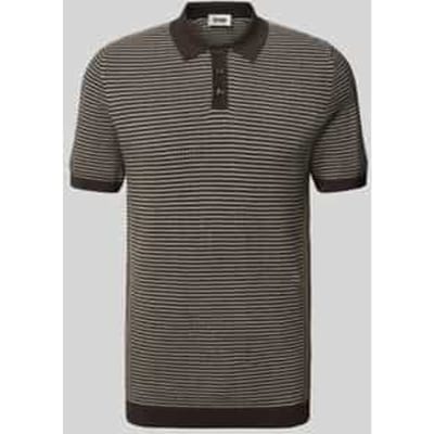 Slim fit gebreide poloshirt in two-tone-uitvoering model 'Triton'