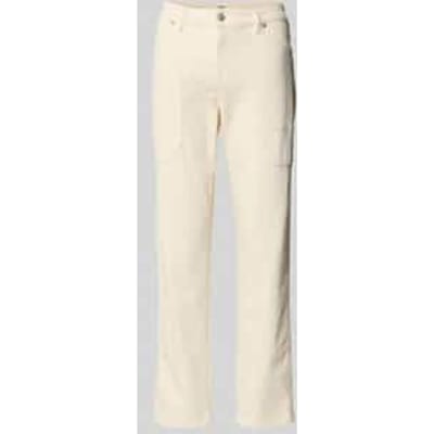 Slim fit broek met opgestikte zakken model 'Iowa'