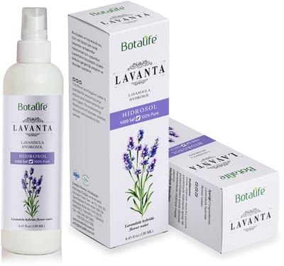 Botalife - Lavendel Spray - Lavendelhydrosol - Lavendelolie -Lavendelolie Biologisch - Lavendel Hydrosol - Lavanta Hidrosolü - 150 ml - 100% Puur - Spray