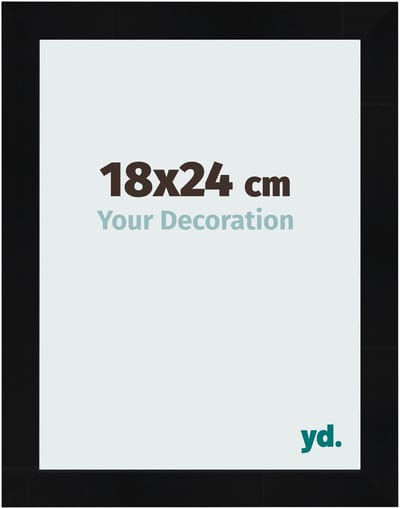 Your Decoration - Fotolijst 18x24 cm - MDF - Zwart Hoogglans - Pisa